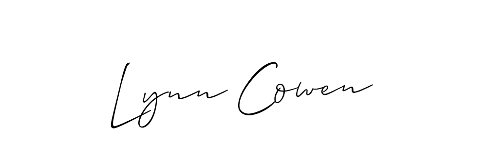 How to make Lynn Cowen name signature. Use Allison_Script style for creating short signs online. This is the latest handwritten sign. Lynn Cowen signature style 2 images and pictures png