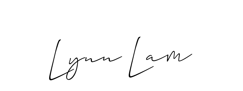 You should practise on your own different ways (Allison_Script) to write your name (Lynn Lam) in signature. don't let someone else do it for you. Lynn Lam signature style 2 images and pictures png