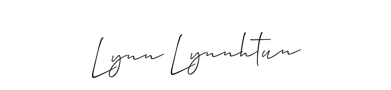 Create a beautiful signature design for name Lynn Lynnhtun. With this signature (Allison_Script) fonts, you can make a handwritten signature for free. Lynn Lynnhtun signature style 2 images and pictures png