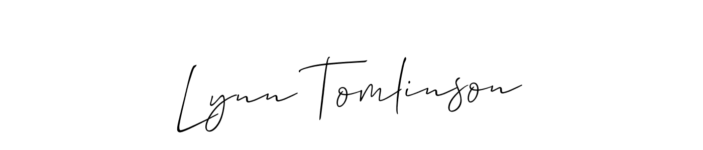 Use a signature maker to create a handwritten signature online. With this signature software, you can design (Allison_Script) your own signature for name Lynn Tomlinson. Lynn Tomlinson signature style 2 images and pictures png