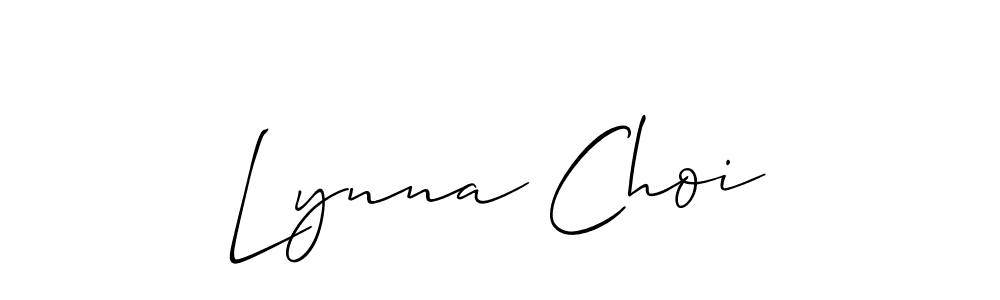 How to make Lynna Choi signature? Allison_Script is a professional autograph style. Create handwritten signature for Lynna Choi name. Lynna Choi signature style 2 images and pictures png