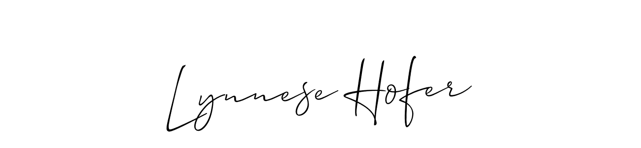 How to make Lynnese Hofer signature? Allison_Script is a professional autograph style. Create handwritten signature for Lynnese Hofer name. Lynnese Hofer signature style 2 images and pictures png