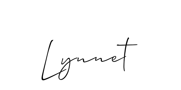 You should practise on your own different ways (Allison_Script) to write your name (Lynnet) in signature. don't let someone else do it for you. Lynnet signature style 2 images and pictures png