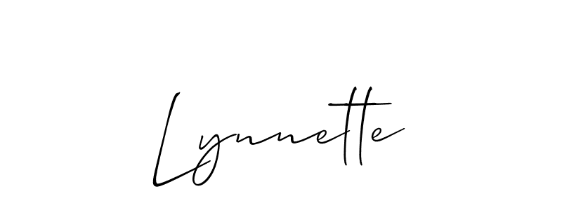 How to make Lynnette signature? Allison_Script is a professional autograph style. Create handwritten signature for Lynnette name. Lynnette signature style 2 images and pictures png