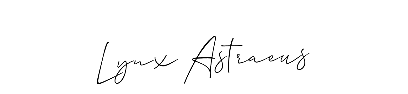 How to make Lynx Astraeus signature? Allison_Script is a professional autograph style. Create handwritten signature for Lynx Astraeus name. Lynx Astraeus signature style 2 images and pictures png