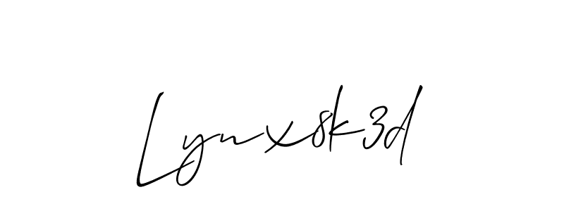 The best way (Allison_Script) to make a short signature is to pick only two or three words in your name. The name Lynx8k3d include a total of six letters. For converting this name. Lynx8k3d signature style 2 images and pictures png