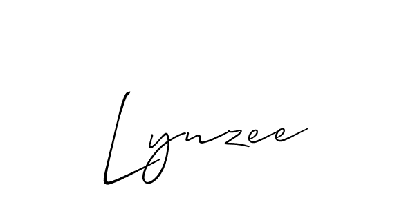 How to make Lynzee signature? Allison_Script is a professional autograph style. Create handwritten signature for Lynzee name. Lynzee signature style 2 images and pictures png