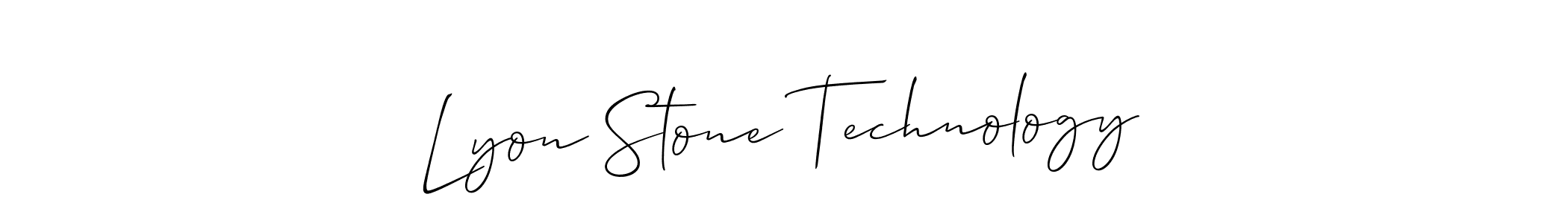 It looks lik you need a new signature style for name Lyon Stone Technology. Design unique handwritten (Allison_Script) signature with our free signature maker in just a few clicks. Lyon Stone Technology signature style 2 images and pictures png