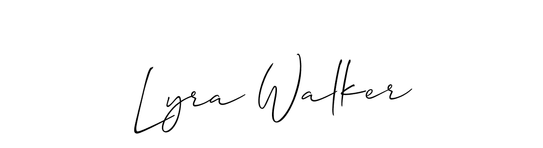 Create a beautiful signature design for name Lyra Walker. With this signature (Allison_Script) fonts, you can make a handwritten signature for free. Lyra Walker signature style 2 images and pictures png