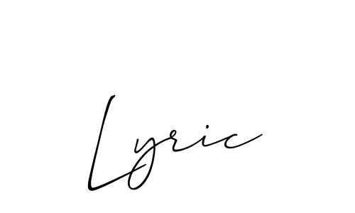 Use a signature maker to create a handwritten signature online. With this signature software, you can design (Allison_Script) your own signature for name Lyric. Lyric signature style 2 images and pictures png