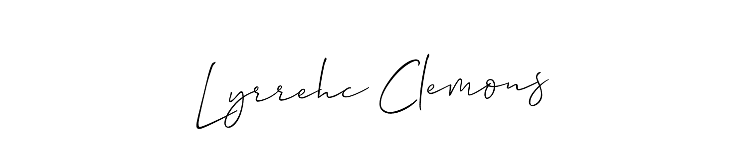 See photos of Lyrrehc Clemons official signature by Spectra . Check more albums & portfolios. Read reviews & check more about Allison_Script font. Lyrrehc Clemons signature style 2 images and pictures png