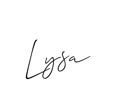 How to Draw Lysa signature style? Allison_Script is a latest design signature styles for name Lysa. Lysa signature style 2 images and pictures png