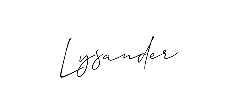 The best way (Allison_Script) to make a short signature is to pick only two or three words in your name. The name Lysander include a total of six letters. For converting this name. Lysander signature style 2 images and pictures png
