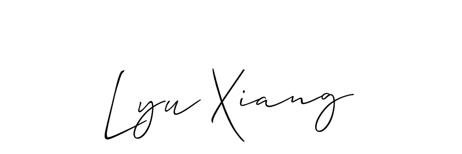 Make a short Lyu Xiang signature style. Manage your documents anywhere anytime using Allison_Script. Create and add eSignatures, submit forms, share and send files easily. Lyu Xiang signature style 2 images and pictures png