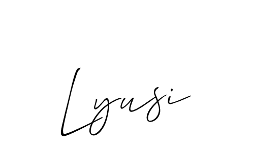 Best and Professional Signature Style for Lyusi. Allison_Script Best Signature Style Collection. Lyusi signature style 2 images and pictures png