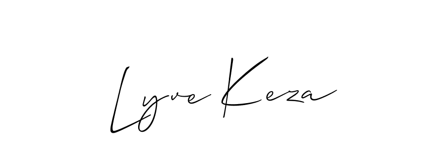 if you are searching for the best signature style for your name Lyve Keza. so please give up your signature search. here we have designed multiple signature styles  using Allison_Script. Lyve Keza signature style 2 images and pictures png