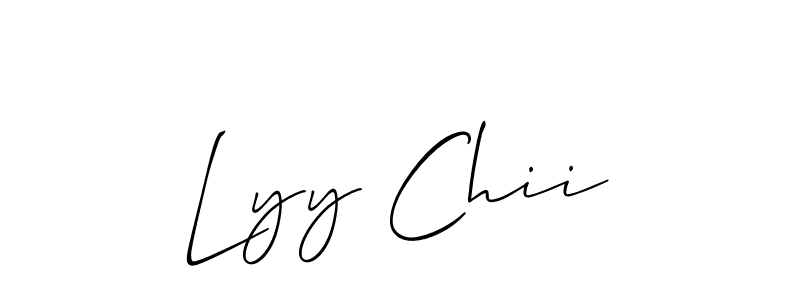 It looks lik you need a new signature style for name Lyy Chii. Design unique handwritten (Allison_Script) signature with our free signature maker in just a few clicks. Lyy Chii signature style 2 images and pictures png