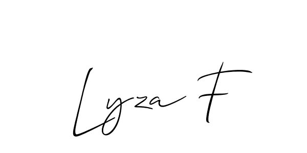 You can use this online signature creator to create a handwritten signature for the name Lyza F. This is the best online autograph maker. Lyza F signature style 2 images and pictures png