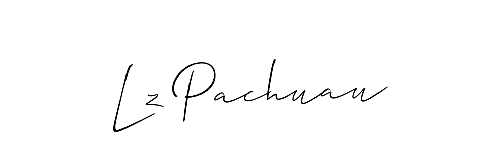 Lz Pachuau stylish signature style. Best Handwritten Sign (Allison_Script) for my name. Handwritten Signature Collection Ideas for my name Lz Pachuau. Lz Pachuau signature style 2 images and pictures png