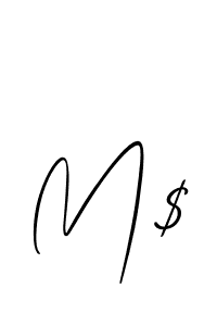 How to make M$ name signature. Use Allison_Script style for creating short signs online. This is the latest handwritten sign. M$ signature style 2 images and pictures png