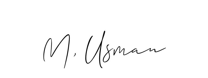 You can use this online signature creator to create a handwritten signature for the name M, Usman. This is the best online autograph maker. M, Usman signature style 2 images and pictures png