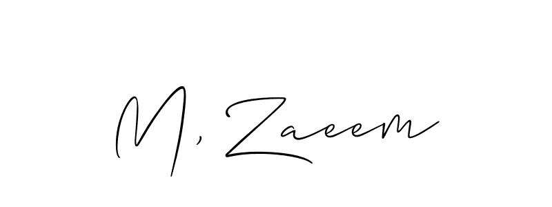 Similarly Allison_Script is the best handwritten signature design. Signature creator online .You can use it as an online autograph creator for name M, Zaeem. M, Zaeem signature style 2 images and pictures png