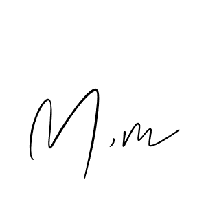 Make a beautiful signature design for name M,m. Use this online signature maker to create a handwritten signature for free. M,m signature style 2 images and pictures png