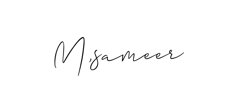 Similarly Allison_Script is the best handwritten signature design. Signature creator online .You can use it as an online autograph creator for name M,sameer. M,sameer signature style 2 images and pictures png