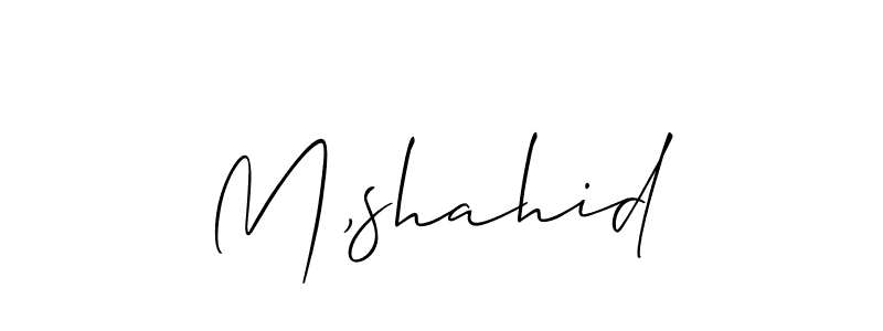 Make a beautiful signature design for name M,shahid. Use this online signature maker to create a handwritten signature for free. M,shahid signature style 2 images and pictures png