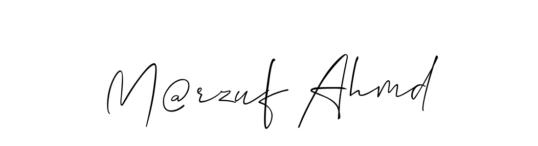 Design your own signature with our free online signature maker. With this signature software, you can create a handwritten (Allison_Script) signature for name M@rzuf Ahmd. M@rzuf Ahmd signature style 2 images and pictures png