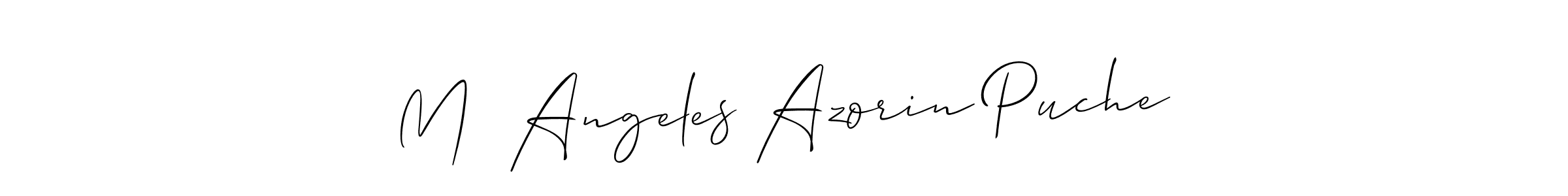 How to make Mª Angeles Azorin Puche signature? Allison_Script is a professional autograph style. Create handwritten signature for Mª Angeles Azorin Puche name. Mª Angeles Azorin Puche signature style 2 images and pictures png