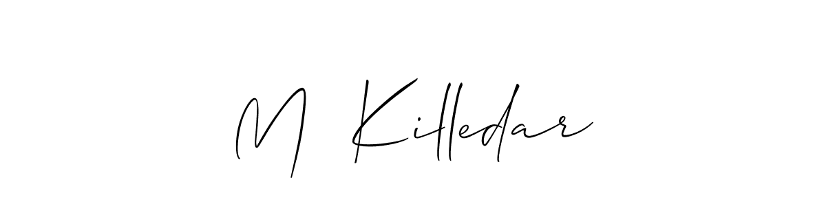 Create a beautiful signature design for name M² Killedar. With this signature (Allison_Script) fonts, you can make a handwritten signature for free. M² Killedar signature style 2 images and pictures png