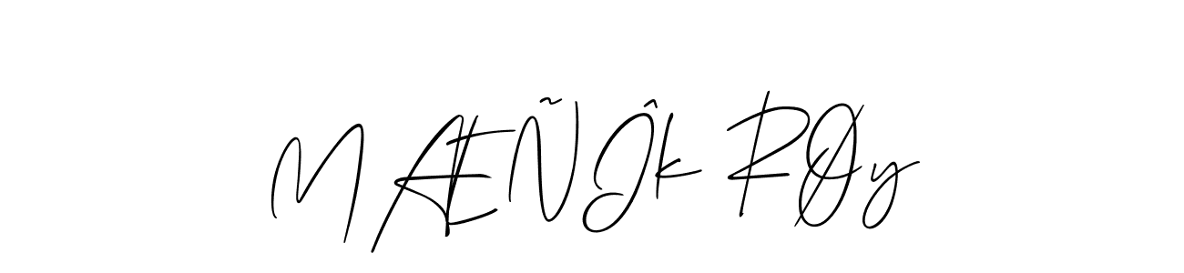 Allison_Script is a professional signature style that is perfect for those who want to add a touch of class to their signature. It is also a great choice for those who want to make their signature more unique. Get MÆÑÎk RØy name to fancy signature for free. MÆÑÎk RØy signature style 2 images and pictures png