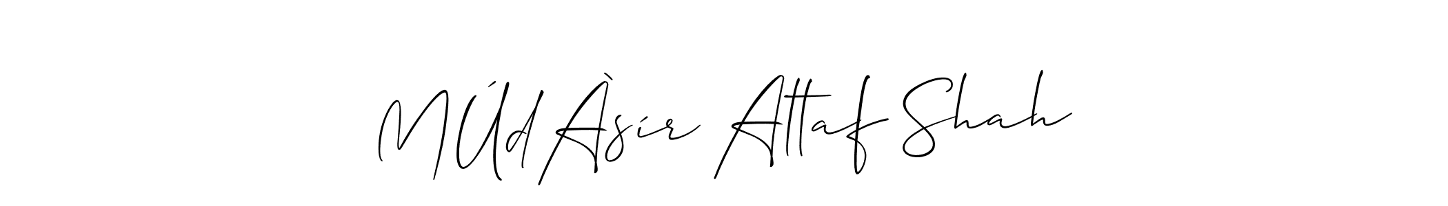 if you are searching for the best signature style for your name MÚdÀsír Altaf Shah. so please give up your signature search. here we have designed multiple signature styles  using Allison_Script. MÚdÀsír Altaf Shah signature style 2 images and pictures png