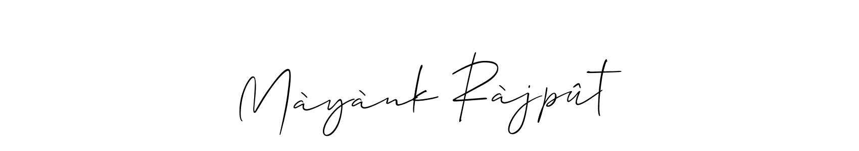 Màyànk Ràjpût stylish signature style. Best Handwritten Sign (Allison_Script) for my name. Handwritten Signature Collection Ideas for my name Màyànk Ràjpût. Màyànk Ràjpût signature style 2 images and pictures png