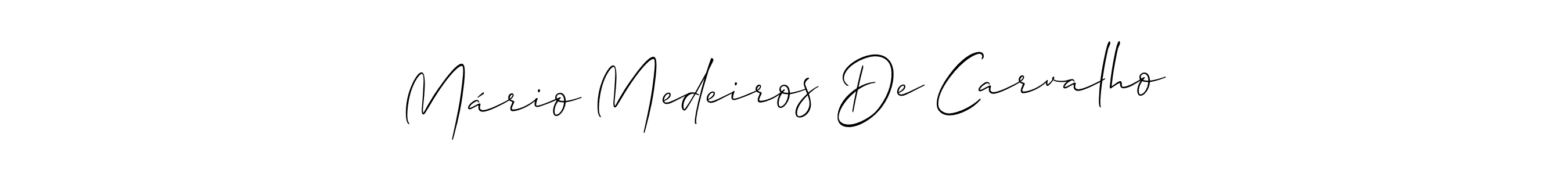 It looks lik you need a new signature style for name Mário Medeiros De Carvalho. Design unique handwritten (Allison_Script) signature with our free signature maker in just a few clicks. Mário Medeiros De Carvalho signature style 2 images and pictures png