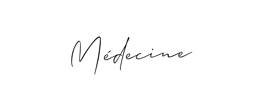 How to make Médecine name signature. Use Allison_Script style for creating short signs online. This is the latest handwritten sign. Médecine signature style 2 images and pictures png