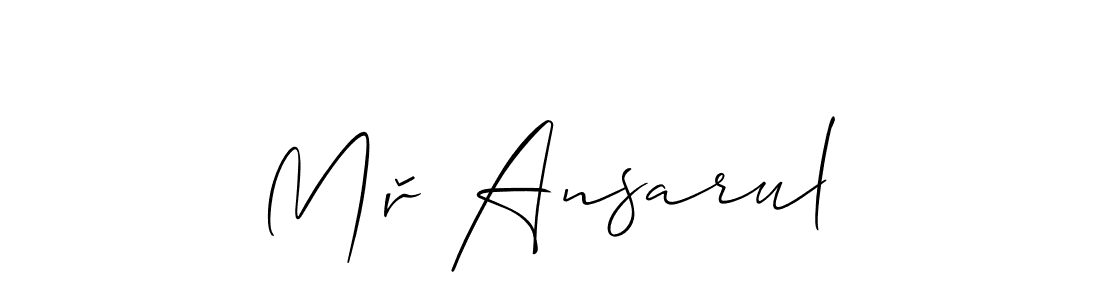 How to Draw Mř Ansarul signature style? Allison_Script is a latest design signature styles for name Mř Ansarul. Mř Ansarul signature style 2 images and pictures png