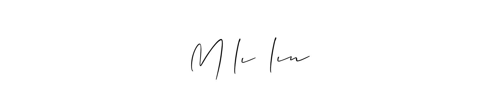 if you are searching for the best signature style for your name Mʎlıɟǝlınǝ. so please give up your signature search. here we have designed multiple signature styles  using Allison_Script. Mʎlıɟǝlınǝ signature style 2 images and pictures png