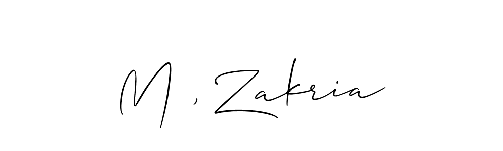 Use a signature maker to create a handwritten signature online. With this signature software, you can design (Allison_Script) your own signature for name M , Zakria. M , Zakria signature style 2 images and pictures png