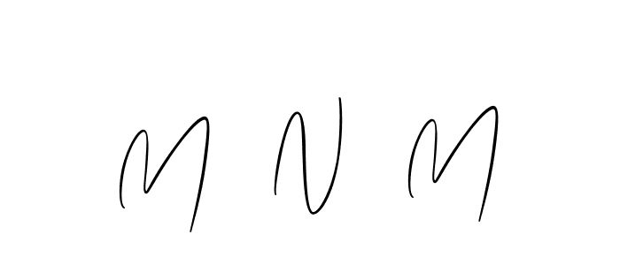 How to make M  N  M name signature. Use Allison_Script style for creating short signs online. This is the latest handwritten sign. M  N  M signature style 2 images and pictures png