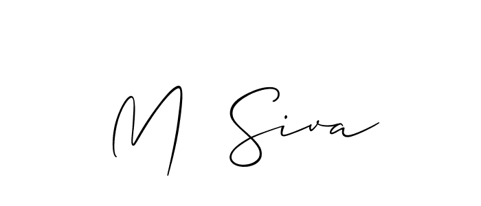 How to make M  Siva signature? Allison_Script is a professional autograph style. Create handwritten signature for M  Siva name. M  Siva signature style 2 images and pictures png