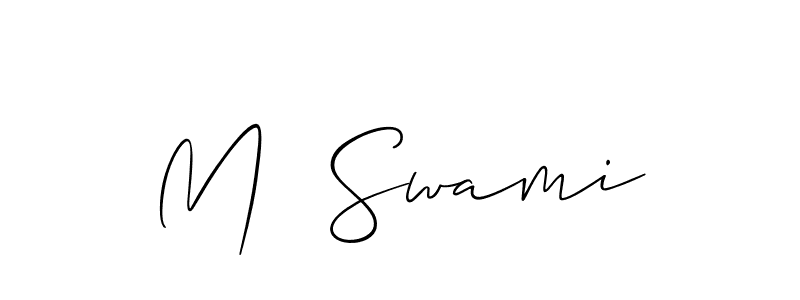 This is the best signature style for the M  Swami name. Also you like these signature font (Allison_Script). Mix name signature. M  Swami signature style 2 images and pictures png