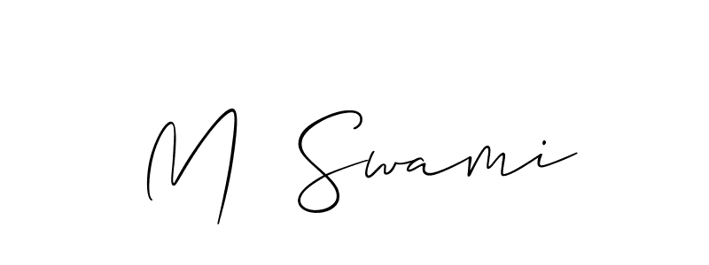 Similarly Allison_Script is the best handwritten signature design. Signature creator online .You can use it as an online autograph creator for name M  Swami. M  Swami signature style 2 images and pictures png
