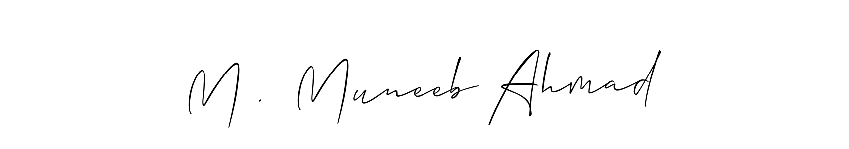 How to Draw M .  Muneeb Ahmad signature style? Allison_Script is a latest design signature styles for name M .  Muneeb Ahmad. M .  Muneeb Ahmad signature style 2 images and pictures png