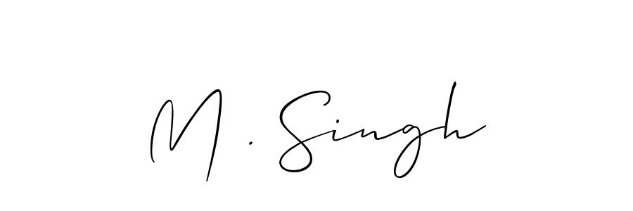 Also You can easily find your signature by using the search form. We will create M . Singh name handwritten signature images for you free of cost using Allison_Script sign style. M . Singh signature style 2 images and pictures png