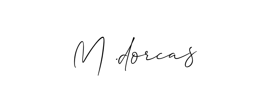 Allison_Script is a professional signature style that is perfect for those who want to add a touch of class to their signature. It is also a great choice for those who want to make their signature more unique. Get M .dorcas name to fancy signature for free. M .dorcas signature style 2 images and pictures png