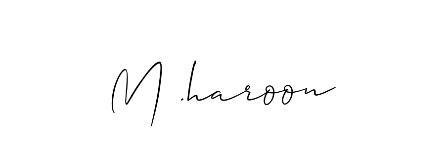 Also we have M .haroon name is the best signature style. Create professional handwritten signature collection using Allison_Script autograph style. M .haroon signature style 2 images and pictures png