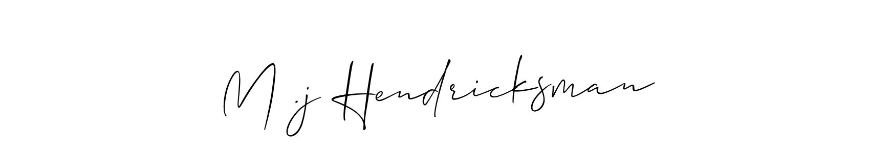 M .j Hendricksman stylish signature style. Best Handwritten Sign (Allison_Script) for my name. Handwritten Signature Collection Ideas for my name M .j Hendricksman. M .j Hendricksman signature style 2 images and pictures png