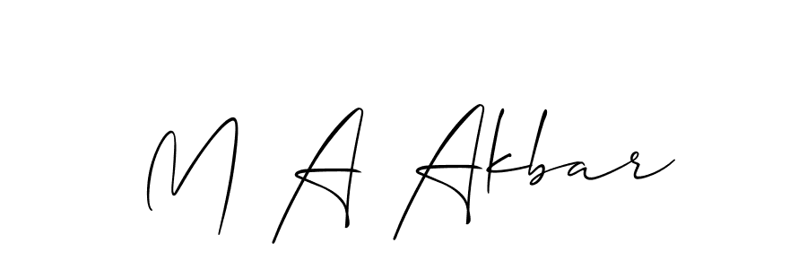 Make a beautiful signature design for name M A Akbar. Use this online signature maker to create a handwritten signature for free. M A Akbar signature style 2 images and pictures png